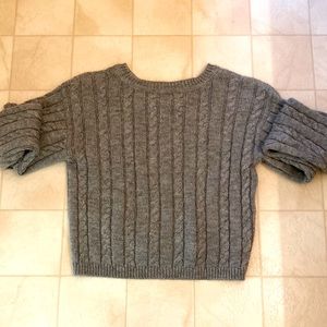 Youth Girls size (10/12) long sleeve gray sweater